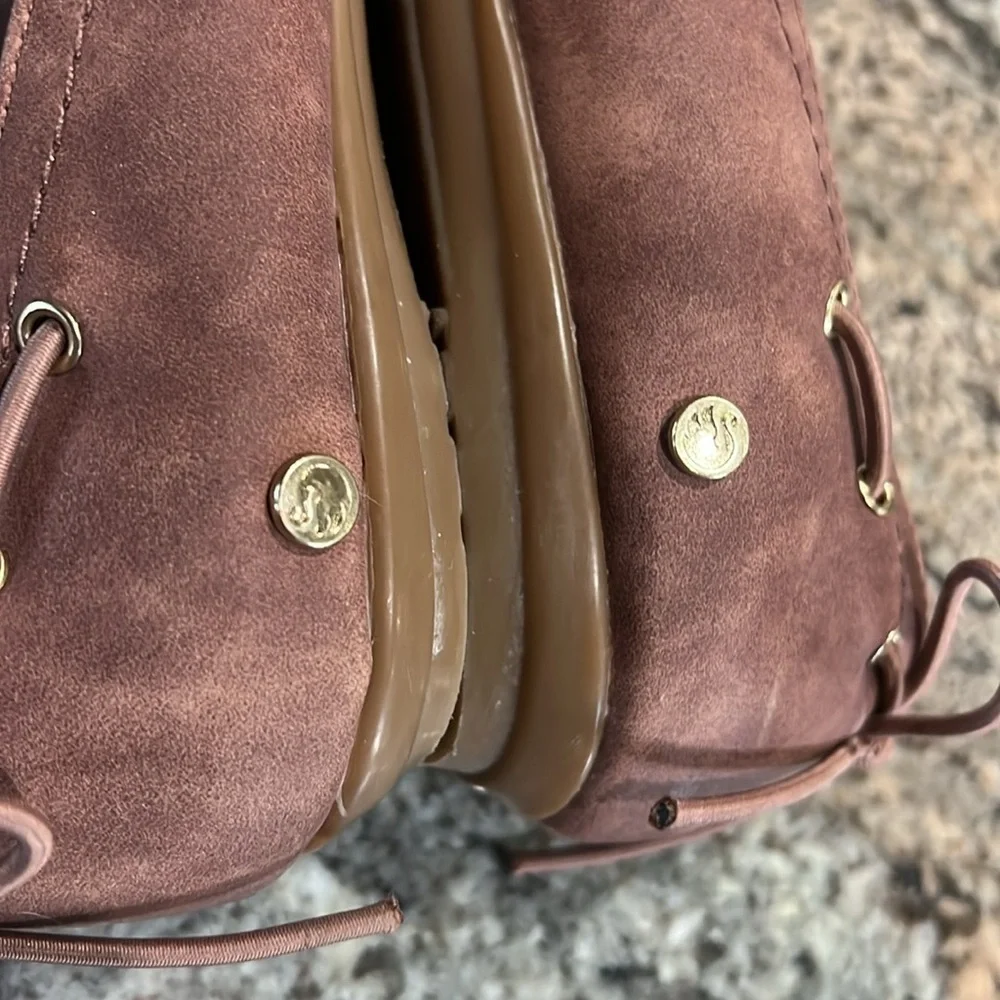 Brown/Rose Suede Women's Flats by Gloria Vanderbilt
